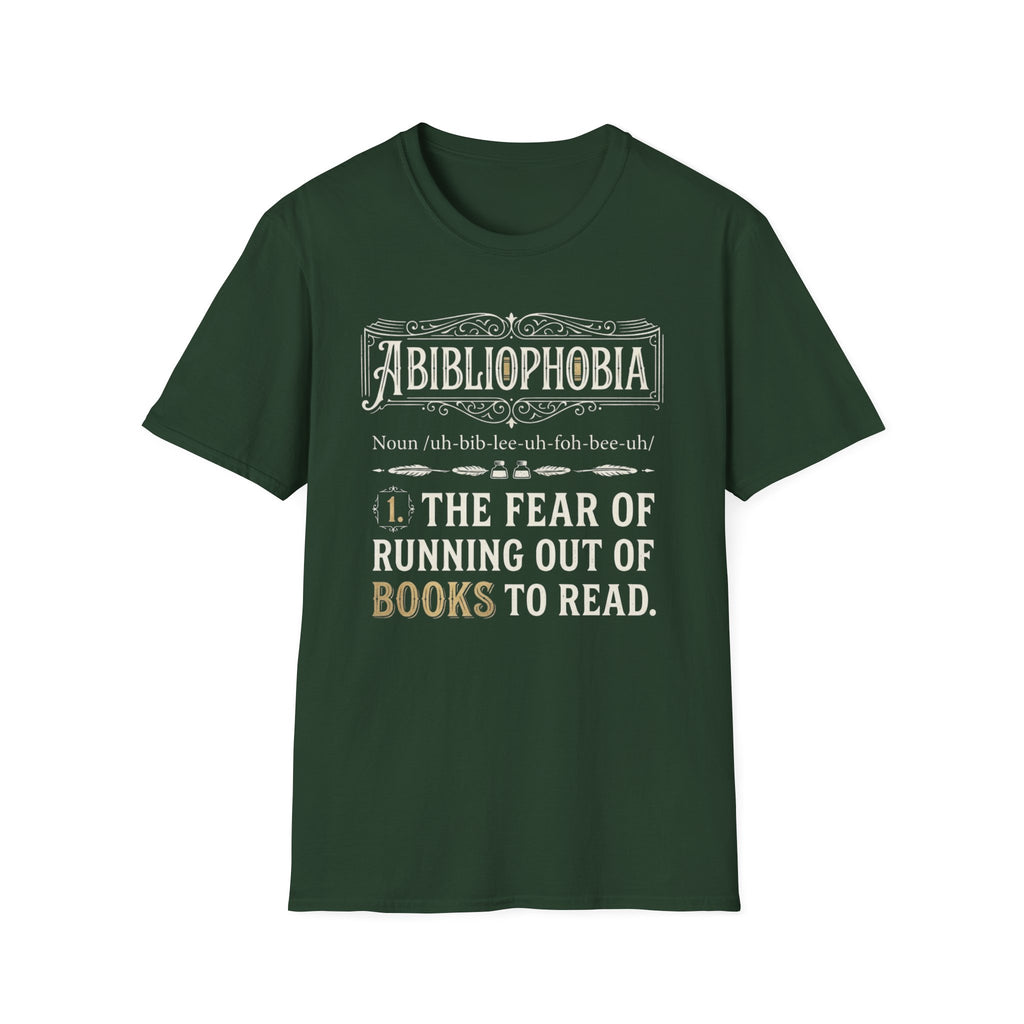 Abibliophobia Definition T-Shirt