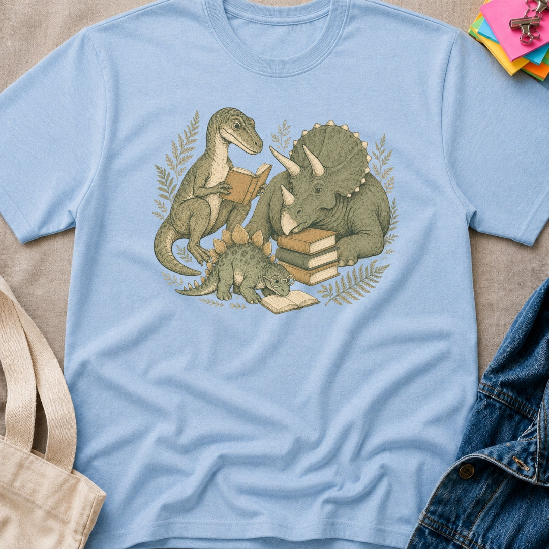 Dinosaurs Reading T-Shirt