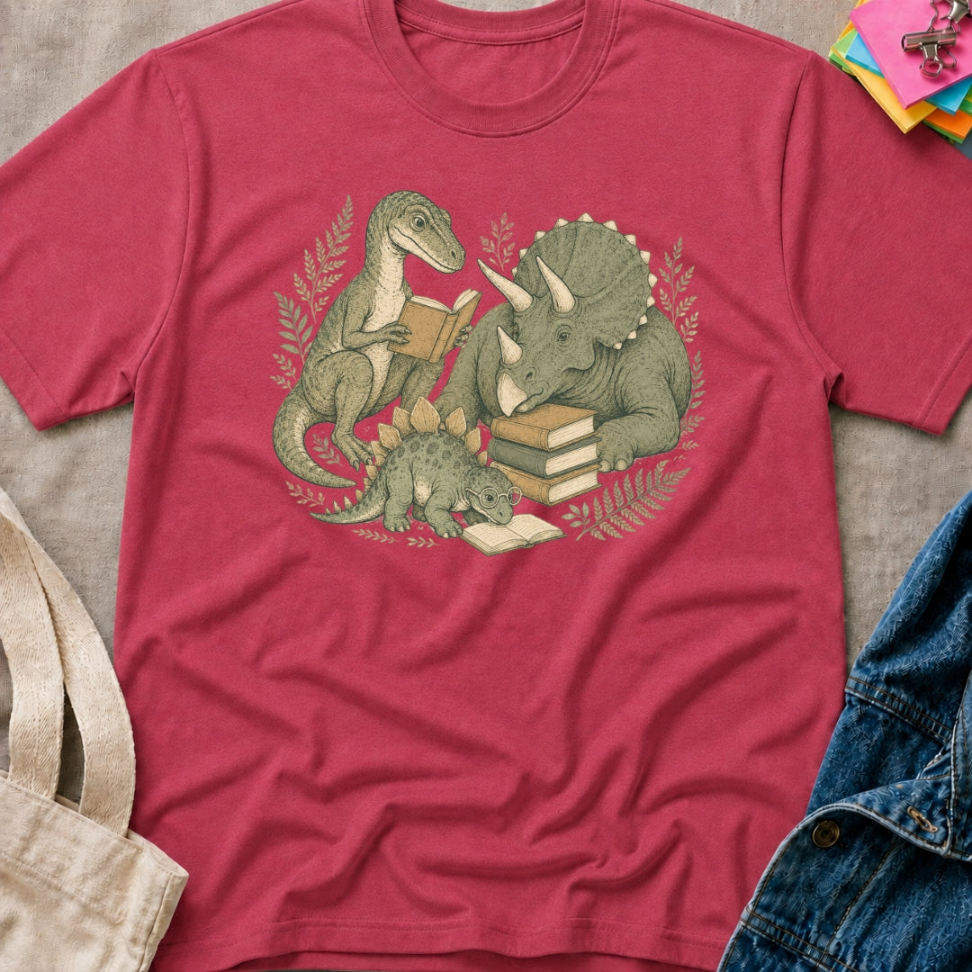 Dinosaurs Reading T-Shirt