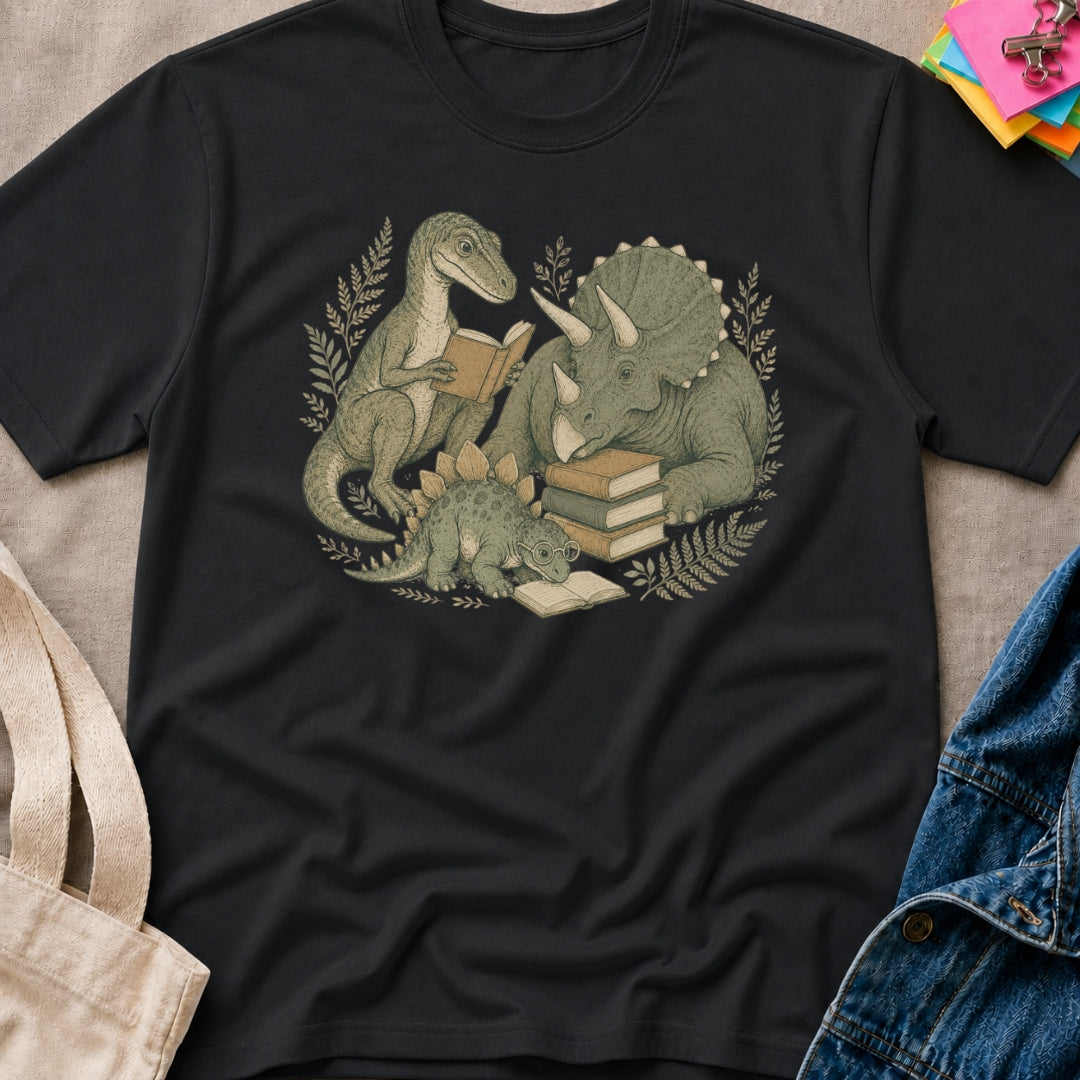 Dinosaurs Reading T-Shirt