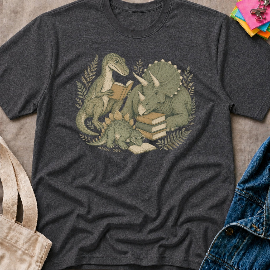 Dinosaurs Reading T-Shirt