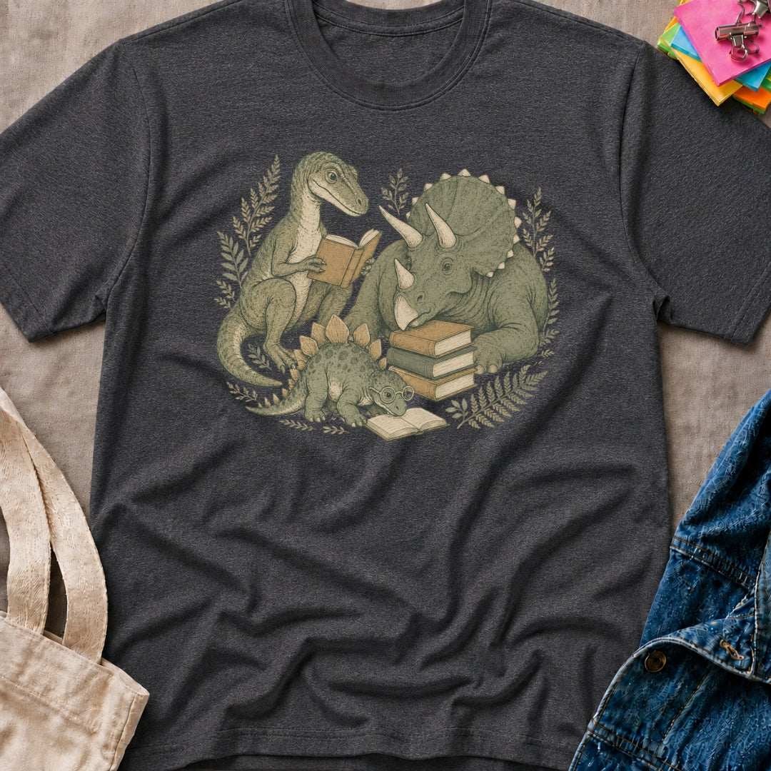 Dinosaurs Reading T-Shirt