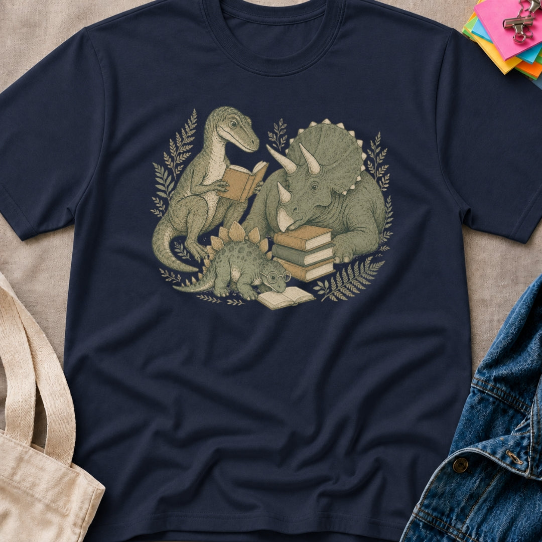Dinosaurs Reading T-Shirt