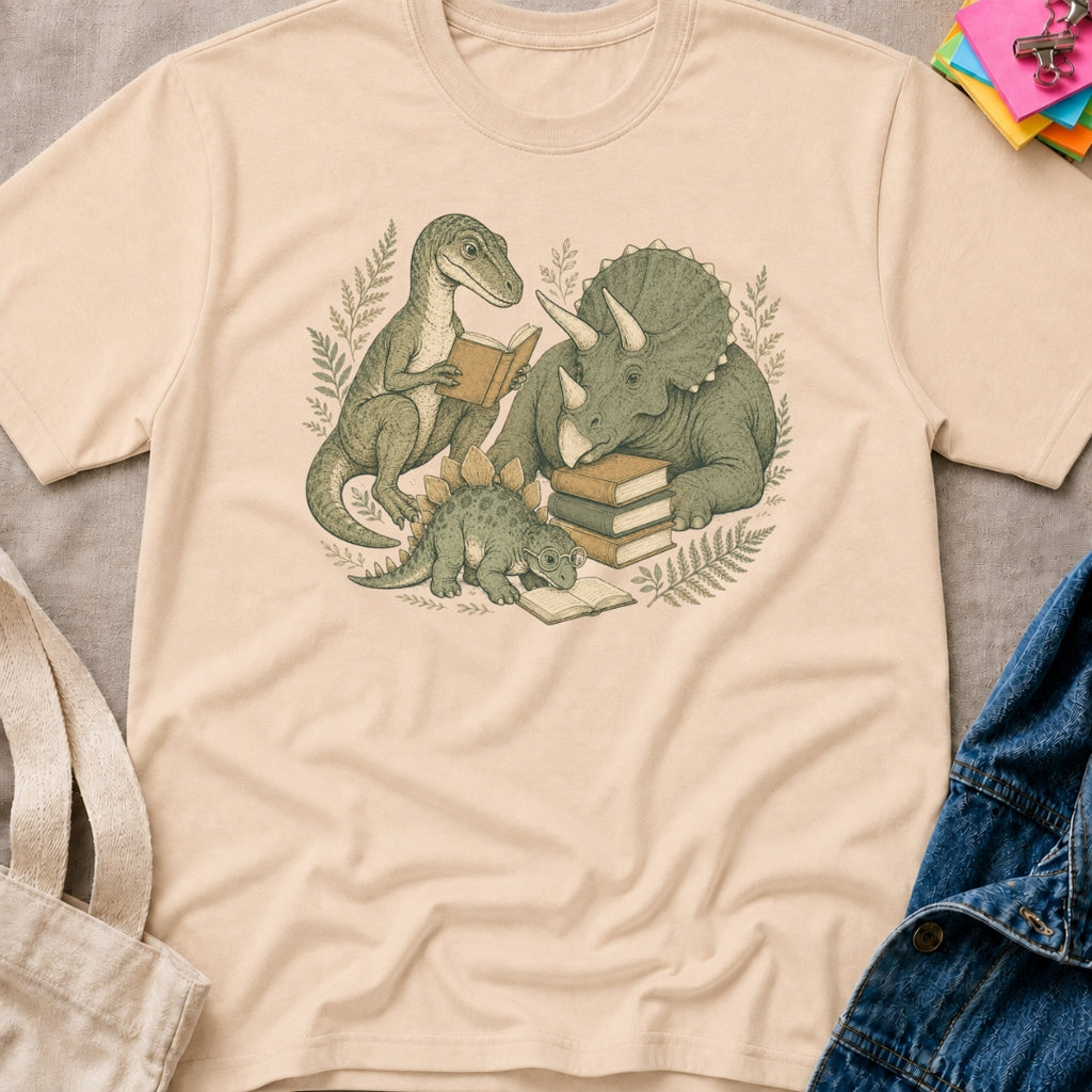 Dinosaurs Reading T-Shirt