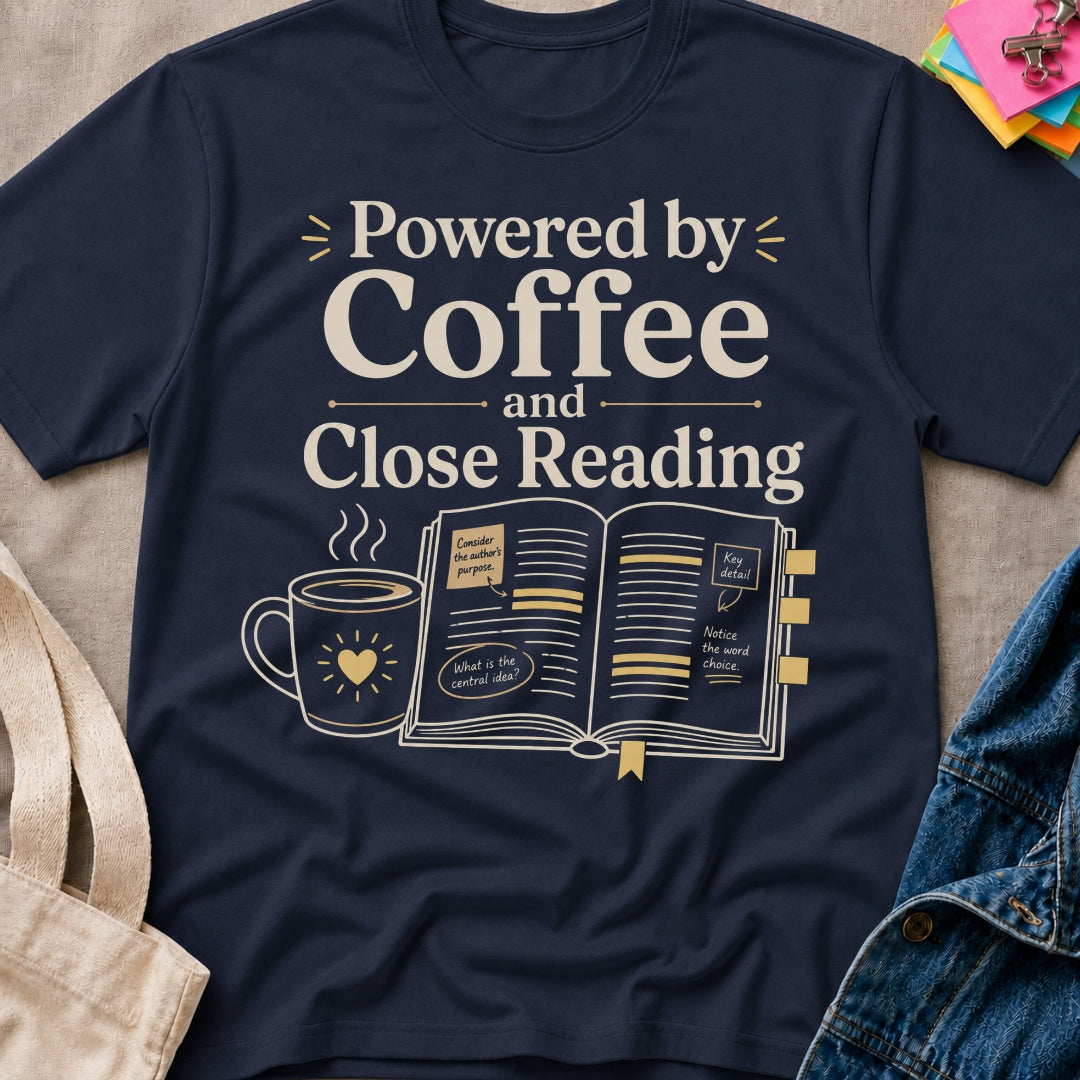 Coffee & Close Reading T-Shirt