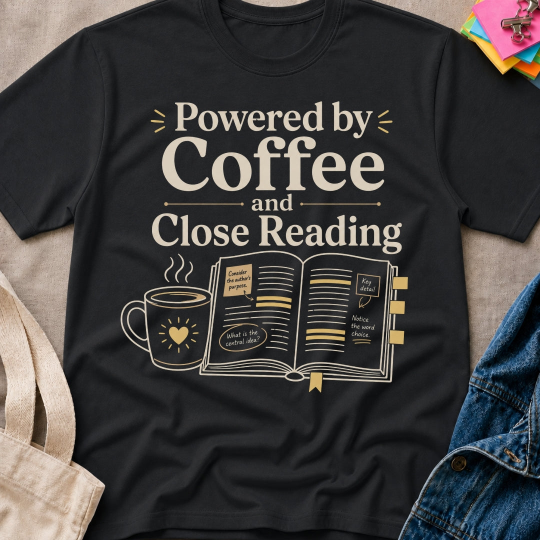 Coffee & Close Reading T-Shirt