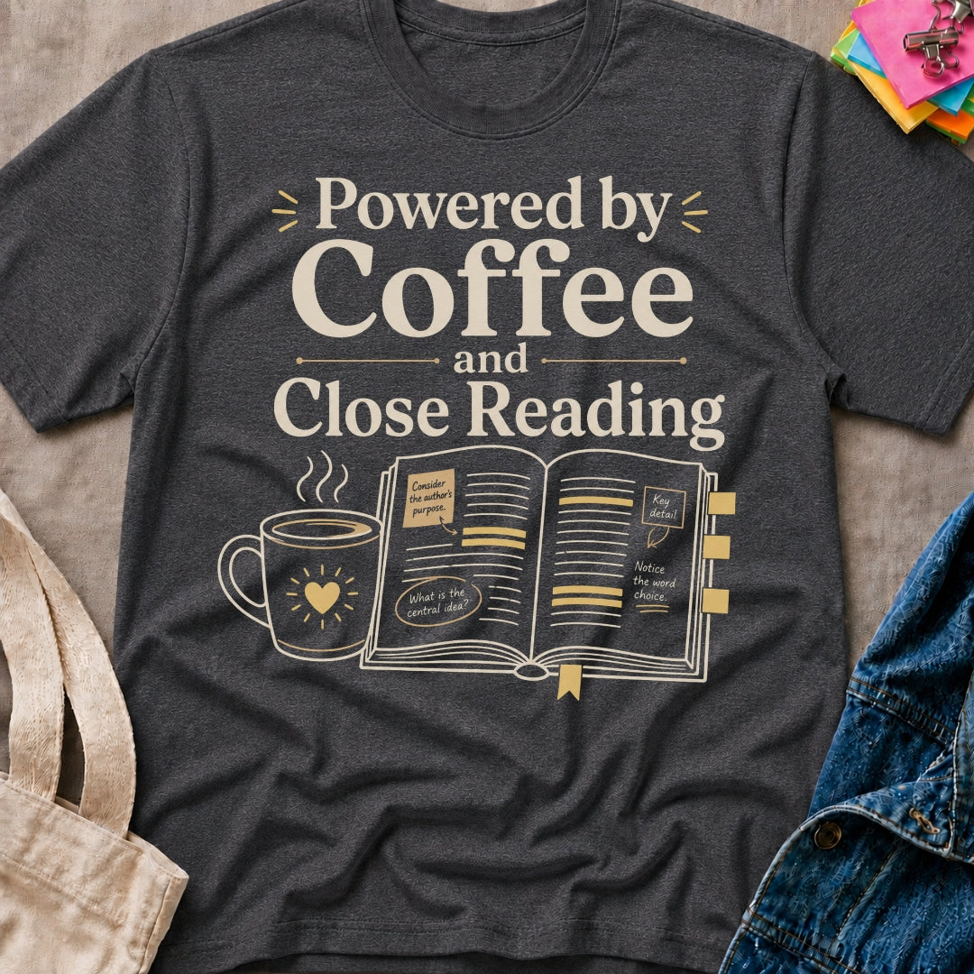 Coffee & Close Reading T-Shirt