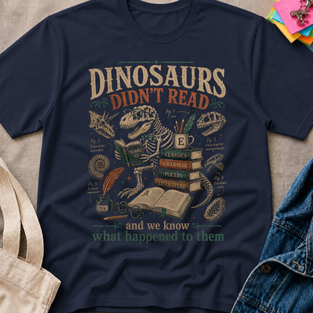 Dinosaurs Didn't Read T-Shirt